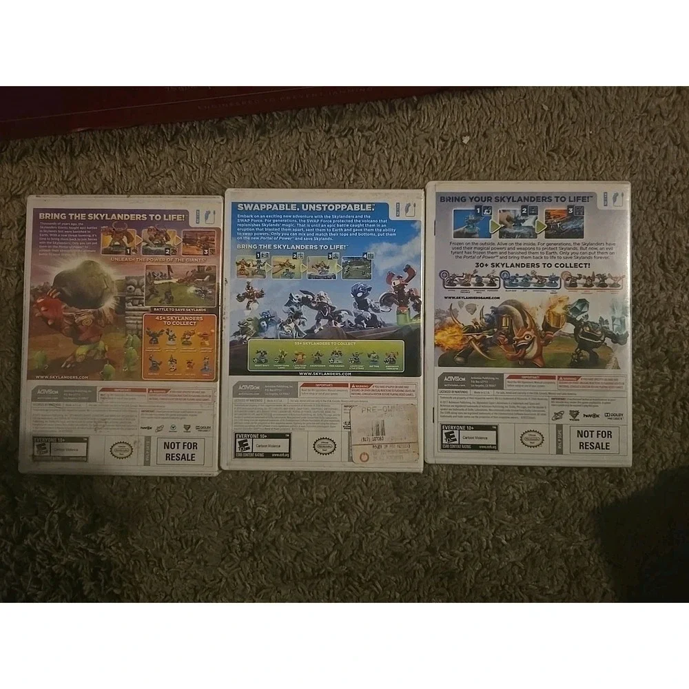 Lot of 3 Skylanders Games for the Wii